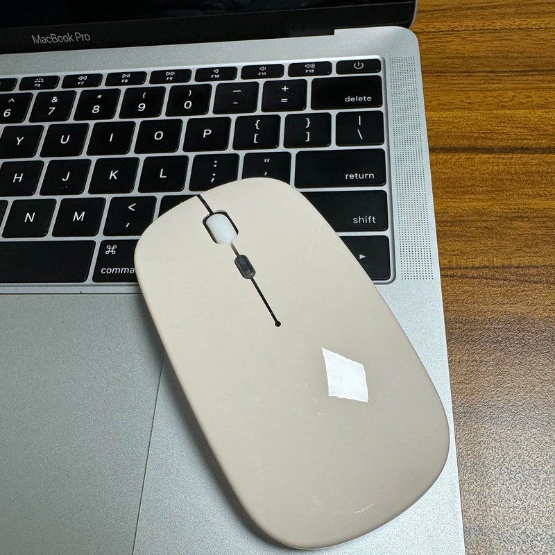 PEIBO Bluetooth Wireless Mouse for Laptop mac MacBook ipad MacBook air MacBook pro pc Desktop Computer Windows Chromebook Notebook (Cream White) - Image 5
